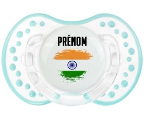 Drapeau effet pinceau Inde avec prénom Sucette LOVI Dynamic Retro-blanc-lagon classique