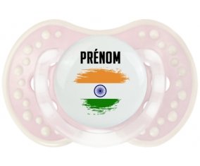 Drapeau effet pinceau Inde avec prénom Sucette LOVI Dynamic Retro-rose-tendre classique