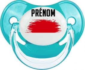 Drapeau effet pinceau Indonésie avec prénom : Sucette Physiologique personnalisée