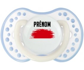 Drapeau effet pinceau Indonésie avec prénom Sucette LOVI Dynamic Blanc-cyan classique