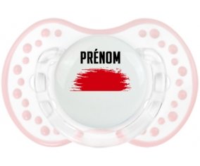 Drapeau effet pinceau Indonésie avec prénom Sucette LOVI Dynamic Retro-blanc-rose-tendre classique