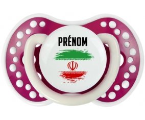 Drapeau effet pinceau L'Iran avec prénom Sucete LOVI Dynamic Fuchsia phosphorescente