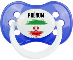 Drapeau effet pinceau L'Iran avec prénom : Sucette Anatomique personnalisée