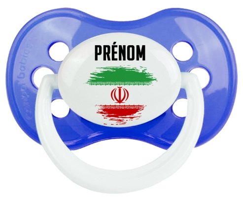 Drapeau effet pinceau L'Iran avec prénom Sucete Anatomique Bleu classique