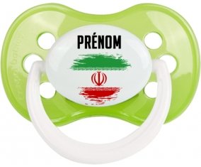 Drapeau effet pinceau L'Iran avec prénom Sucete Anatomique Vert classique