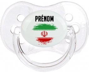 Drapeau effet pinceau L'Iran avec prénom Sucete Cerise Transparent classique