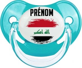 Drapeau effet pinceau Irak avec prénom : Sucette Physiologique personnalisée