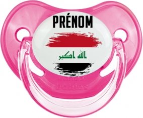 Drapeau effet pinceau Irak avec prénom Sucete Physiologique Rose classique