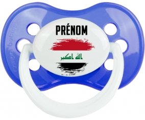Drapeau effet pinceau Irak avec prénom : Sucette Anatomique personnalisée