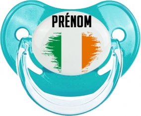 Drapeau effet pinceau Irlande avec prénom : Sucette Physiologique personnalisée