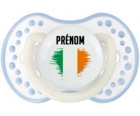 Drapeau effet pinceau Irlande avec prénom Sucette LOVI Dynamic Blanc-cyan classique