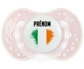 Drapeau effet pinceau Irlande avec prénom Sucette LOVI Dynamic Retro-rose-tendre classique