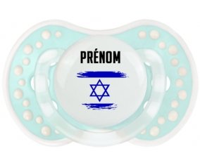 Drapeau effet pinceau Israël avec prénom Sucete LOVI Dynamic Retro-turquoise-lagon classique