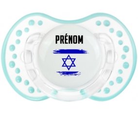 Drapeau effet pinceau Israël avec prénom Sucete LOVI Dynamic Retro-blanc-lagon classique
