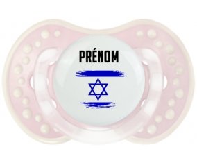 Drapeau effet pinceau Israël avec prénom Sucete LOVI Dynamic Retro-rose-tendre classique