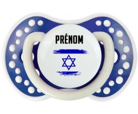 Drapeau effet pinceau Israël avec prénom Sucete LOVI Dynamic Bleu-marine phosphorescente