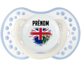 Drapeau effet pinceau Îles Pitcairn avec prénom Sucette LOVI Dynamic Blanc-cyan classique