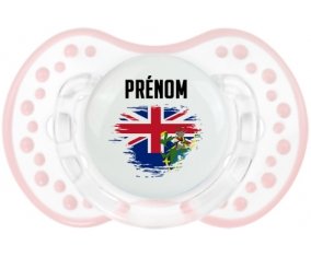 Drapeau effet pinceau Îles Pitcairn avec prénom Sucette LOVI Dynamic Retro-blanc-rose-tendre classique