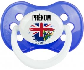 Drapeau effet pinceau Îles Pitcairn avec prénom Tétine Anatomique Bleu classique