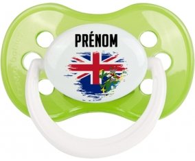 Drapeau effet pinceau Îles Pitcairn avec prénom Tétine Anatomique Vert classique