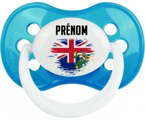Drapeau effet pinceau Îles Pitcairn avec prénom Tétine Anatomique Cyan classique