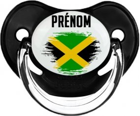 Drapeau effet pinceau Jamaïque avec prénom Sucette Physiologique Noir classique