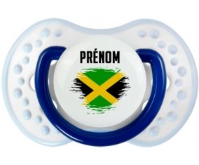 Drapeau effet pinceau Jamaïque avec prénom Sucette LOVI Dynamic Marine-blanc-bleu classique