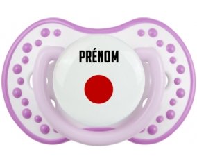 Drapeau effet pinceau Japon avec prénom Sucete LOVI Dynamic Blanc-mauve classique