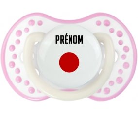 Drapeau effet pinceau Japon avec prénom Sucete LOVI Dynamic Blanc-rose phosphorescente