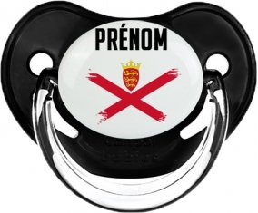Drapeau effet pinceau Île à Jersey avec prénom Sucete Physiologique Noir classique