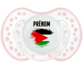 Drapeau effet pinceau Jordan avec prénom Sucette LOVI Dynamic Retro-blanc-rose-tendre classique