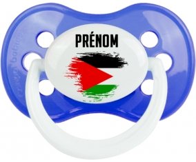 Drapeau effet pinceau Jordan avec prénom Tétine Anatomique Bleu classique
