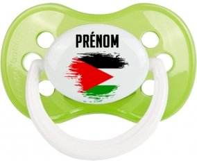 Drapeau effet pinceau Jordan avec prénom Tétine Anatomique Vert classique