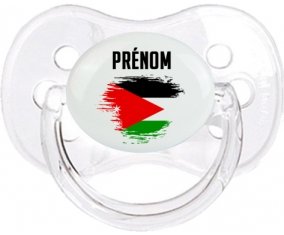 Drapeau effet pinceau Jordan avec prénom Sucette Cerise Transparent classique