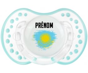 Drapeau effet pinceau Kazakhstan avec prénom Sucette LOVI Dynamic Retro-blanc-lagon classique