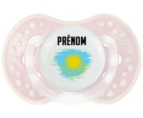 Drapeau effet pinceau Kazakhstan avec prénom Sucette LOVI Dynamic Retro-rose-tendre classique
