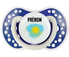 Drapeau effet pinceau Kazakhstan avec prénom Sucette LOVI Dynamic Bleu-marine phosphorescente