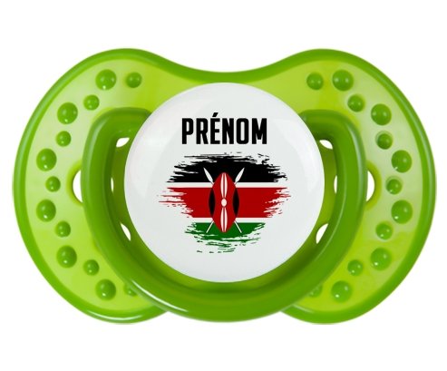 Drapeau effet pinceau Kenya avec prénom Sucete LOVI Dynamic Vert classique
