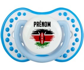 Drapeau effet pinceau Kenya avec prénom Sucete LOVI Dynamic Blanc-bleu phosphorescente