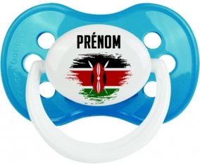 Drapeau effet pinceau Kenya avec prénom Sucete Anatomique Cyan classique