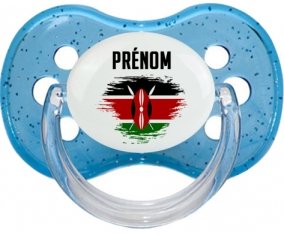 Drapeau effet pinceau Kenya avec prénom : Sucette Cerise personnalisée