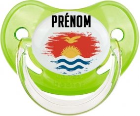Drapeau effet pinceau Kiribati avec prénom Sucete Physiologique Vert classique