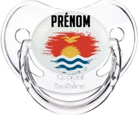 Drapeau effet pinceau Kiribati avec prénom Sucete Physiologique Transparent classique