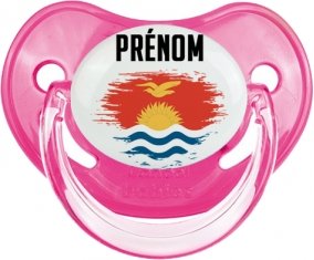 Drapeau effet pinceau Kiribati avec prénom Sucete Physiologique Rose classique