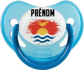 Drapeau effet pinceau Kiribati avec prénom Sucete Physiologique Bleue phosphorescente