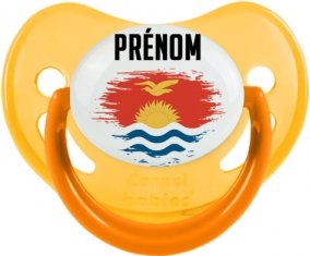 Drapeau effet pinceau Kiribati avec prénom Sucete Physiologique Jaune phosphorescente