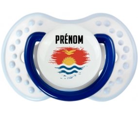 Drapeau effet pinceau Kiribati avec prénom Tétine LOVI Dynamic Marine-blanc-bleu classique