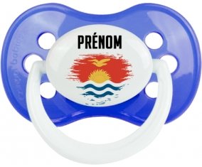 Drapeau effet pinceau Kiribati avec prénom : Sucette Anatomique personnalisée