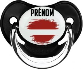 Drapeau effet pinceau Lettonie avec prénom Sucete Physiologique Noir classique
