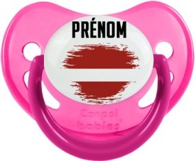 Drapeau effet pinceau Lettonie avec prénom Sucete Physiologique Rose phosphorescente